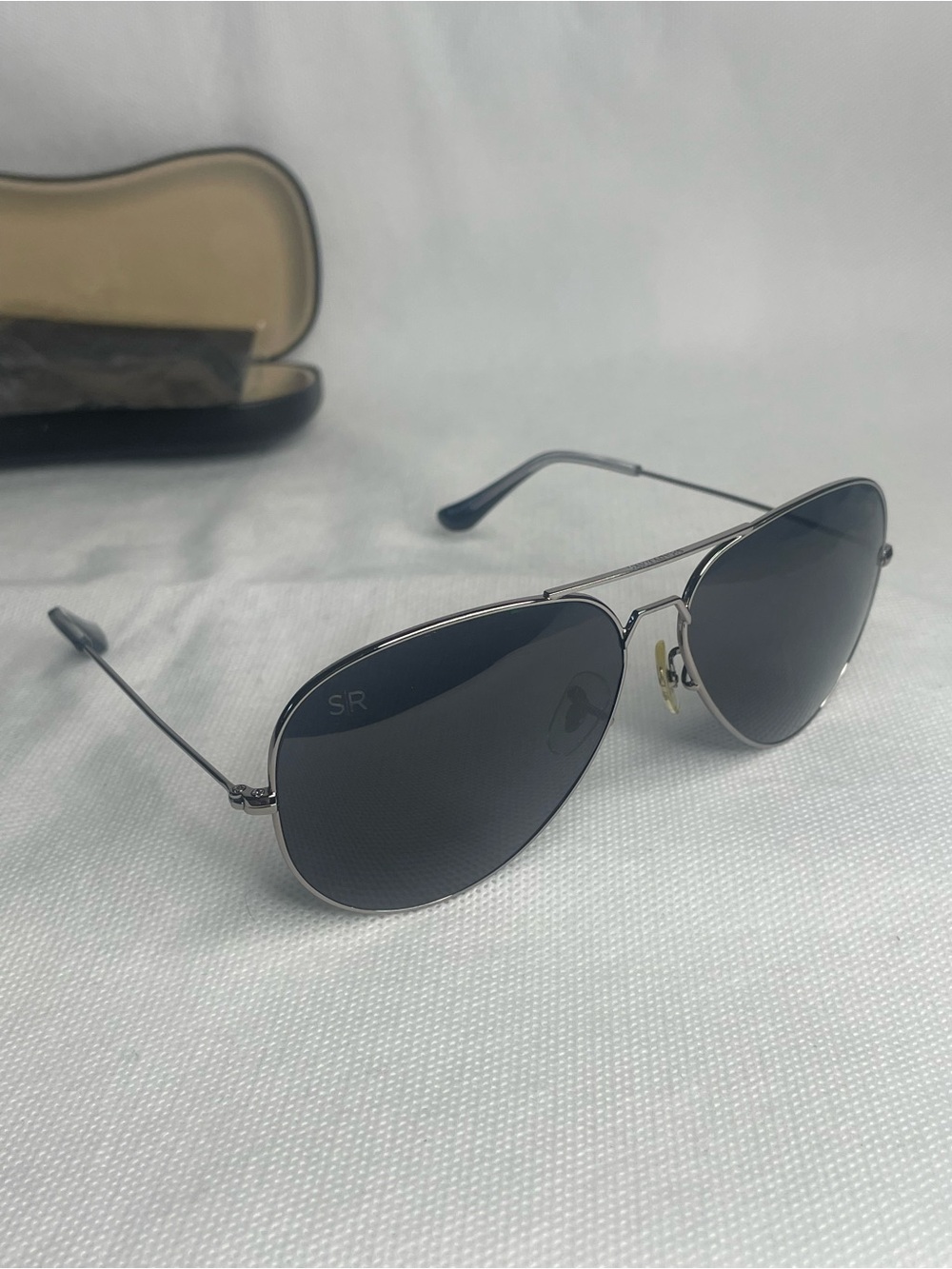 Shady Rays Classic Aviator Polarized Sunglasses Silver Metal Deep Blue Lenses